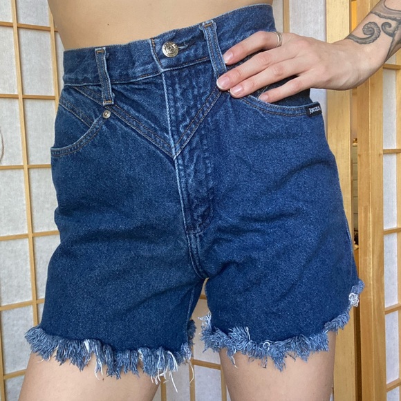 🟦PERFECT BLUE JEAN HIGH WAISTED SHORTS - Picture 2 of 4